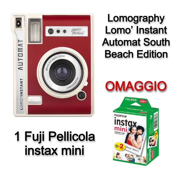 Lomography Instant Automat South Beach Edition+ 1 Fuji Pellicola instax mini Lomography Instant Automat South Beach Edition+ 1 Fuji Pellicola instax mini